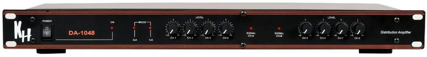 KH DA 1048 Distribution Amplifier Professional Audio Signal with 8 XLR Output Powered Sound Mixer