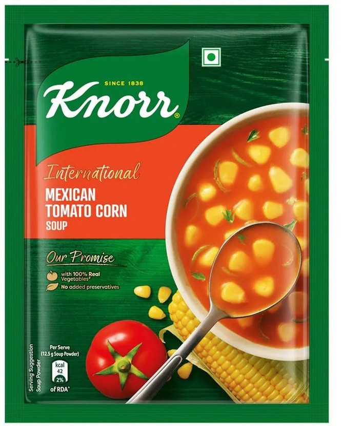 Knorr Knorr International Mexican Tomato Corn Soup - 100% Real Vegetables, 50 g(50 g) - Flipkart Deal