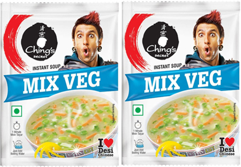 Ching's Secret Mix Veg Soup 110 g (55g*2)(Pack of 2, 110 g)