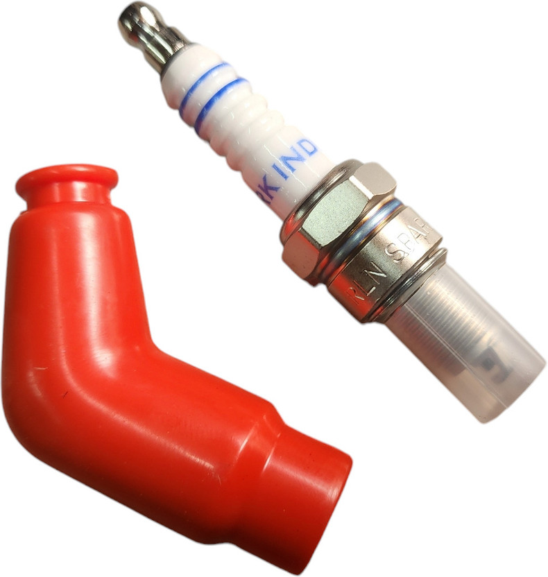 BIKEBLOOM Plug for splender plus bike with plug cap red Spark plug with plug cap Single Platinum Spark Plugs(Pack of 2)