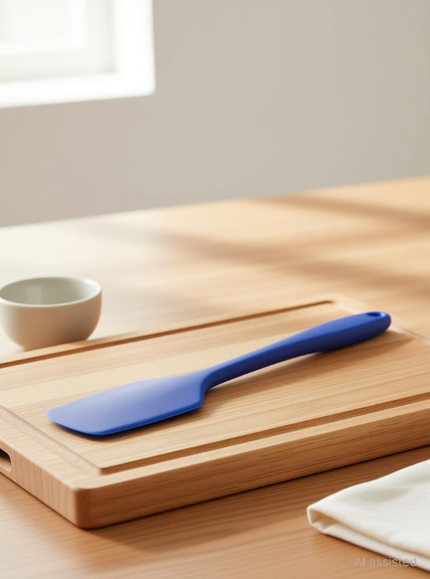 Adi Silicon silicone-Spatula-full-Blu Non-Stick Spatula(Pack of 1)