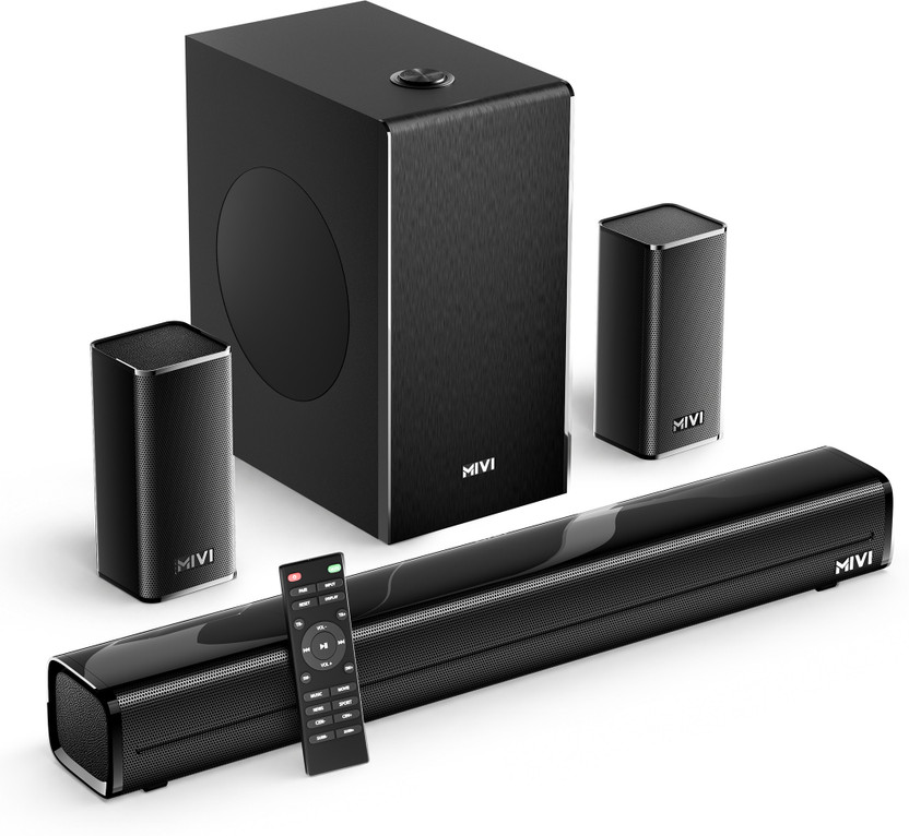Mivi Fort H350 Soundbar, 350 Watts, 5.1 Channel, Multi-Input and EQ Modes, BT v5.1 350 W Bluetooth Soundbar(Black, 5.1 Channel)