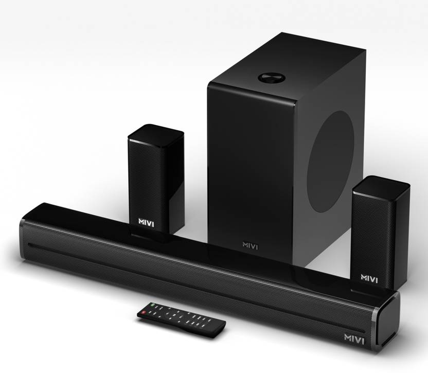 Mivi Fort Sonic 400 Soundbar, 5.1 Channel, Multi-Input and EQ Modes, BT v5.3 400 W Bluetooth Soundbar Black, Silver, 5.2 Channel