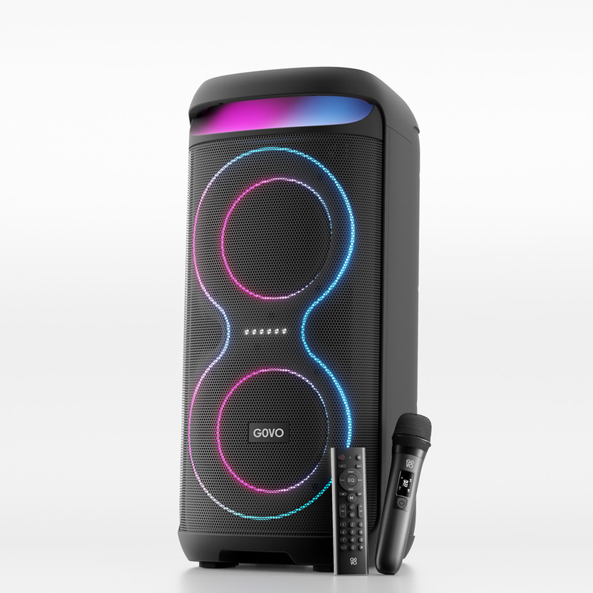 GOVO Goloud 660 120 W Bluetooth Party Speaker(Platinum Black, 2.0 Channel)