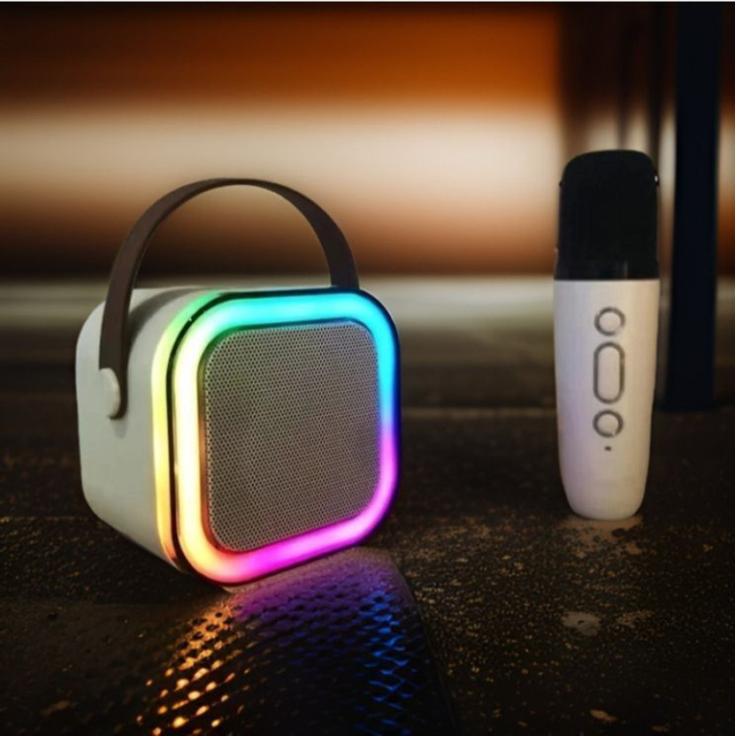 SGM SGM M20_k12 Wireless Karaoke Mic Speaker: K12 with RGB, 5W Bluetooth 10 W Bluetooth Home Audio Speaker(Multicolor, 4.1 Channel) - Flipkart Deal