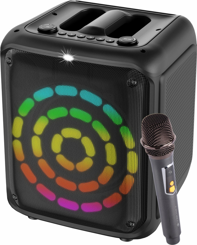 ZEBRONICS THUMP 300 , BT 5.0 , TWS Function,RGB LED Lights,Karaoke 30 W Bluetooth Home Audio Speaker(Black, Mono Channel)