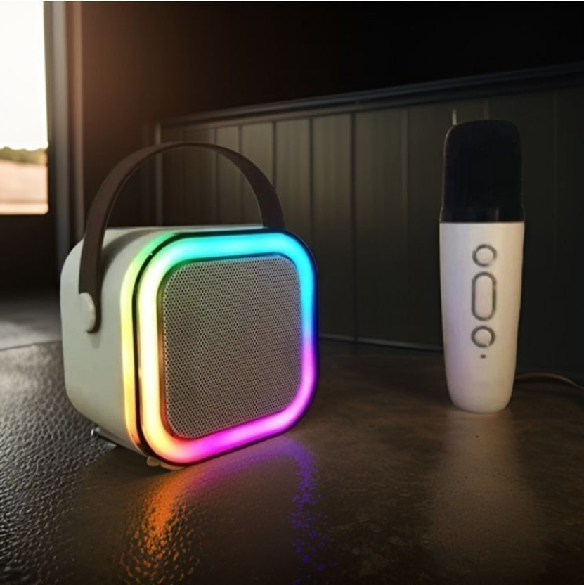 MG MG TRADER M16_k12 Wireless Karaoke Mic Speaker: K12 with RGB, 5W Bluetooth 10 W Bluetooth Home Audio Speaker(Multicolor, 4.1 Channel) - Flipkart Deal