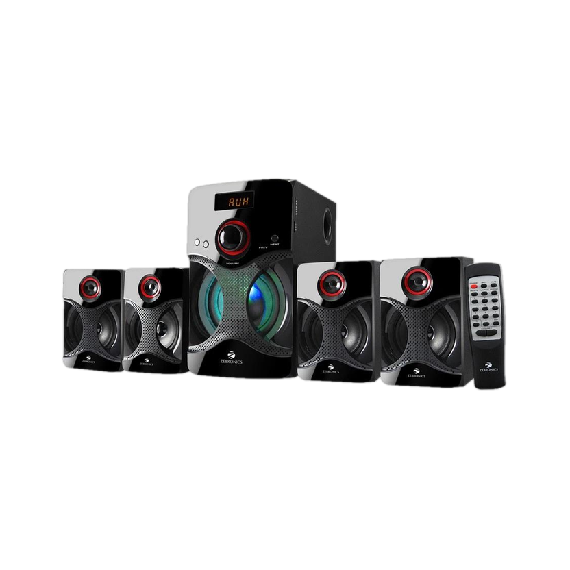 ZEBRONICS ZEB-BT4440RUCF 60 Watt Bluetooth Home Audio Speaker(Black, 4.1 Channel)