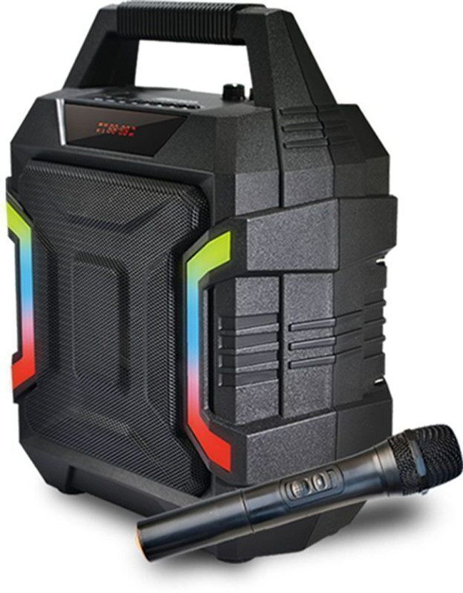 Zync Karaoke With Wireless Mic,RGBLights,USB/AUX ,10HrsPlaytime Outdoor & IndoorParty 32 W Bluetooth Home Audio Speaker(Black, Stereo Channel)