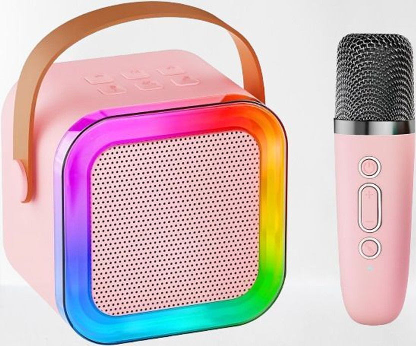 CIRCUITLAB New Kids Mini Karaoke Machine, RGB Light Wireless Speaker Microphone Pack of 1 5.6 W Bluetooth Home Audio Speaker(Multicolor, 4.1 Channel)