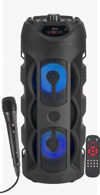 ME&U partyBox pro with karaoke mic fm usb aux 40 W Bluetooth Tower Speaker(Black, 2.0 Channel)