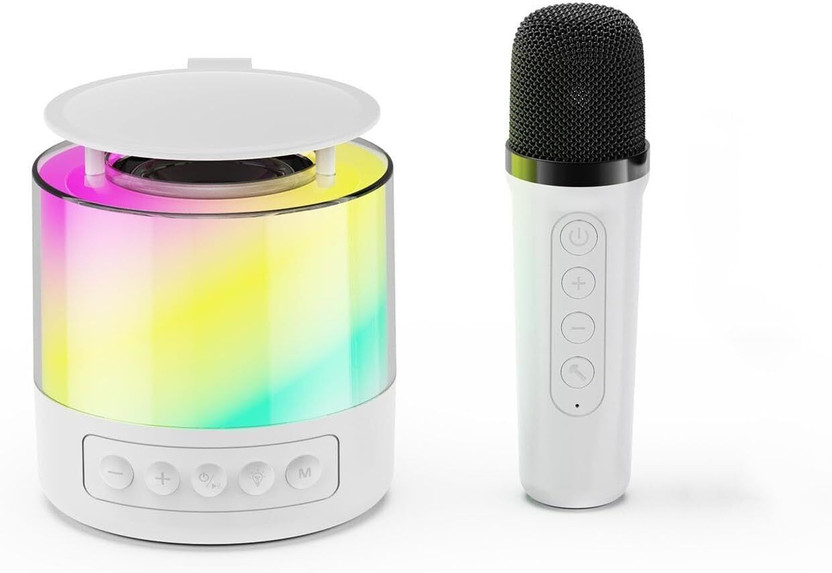 Sandesha Sandesha Bluetooth Karaoke Speaker with Wireless Microphone | RGB Light Music System 5 W Bluetooth Home Theatre(Multicolor, 2.0 Channel) - Flipkart Deal