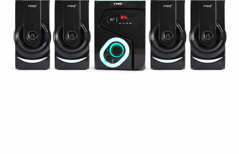 FINE 1402_4.1 Multimedia Home Theatre System with FM/AUX/USB Support & RemoteControl 60 W Bluetooth Home Theatre(Black, 4.1 Channel)