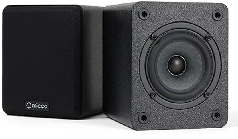 Micca Covo-S 2-Way Passive Bookshelf Speakers, Amplifier Required, Not For Turntable 25 W Home Theatre(Black, Stereo Channel)