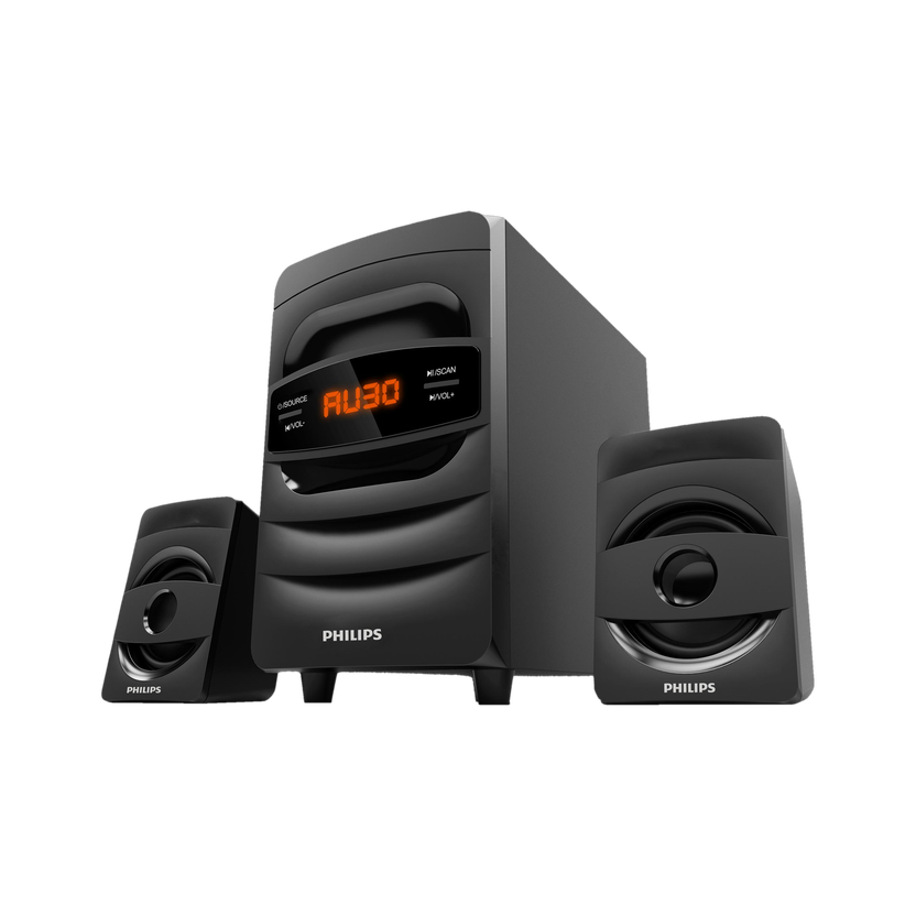 PHILIPS MMS2625B/94 31 W Bluetooth Home Audio Speaker(Black, 2.1 Channel)