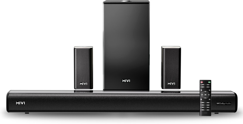 Mivi Fort Sonic 800 Soundbar, Dolby Audio, 5.1 Channel, Multi-Input & EQ Modes 800 W Bluetooth Soundbar(Black, Silver, 5.2 Channel)