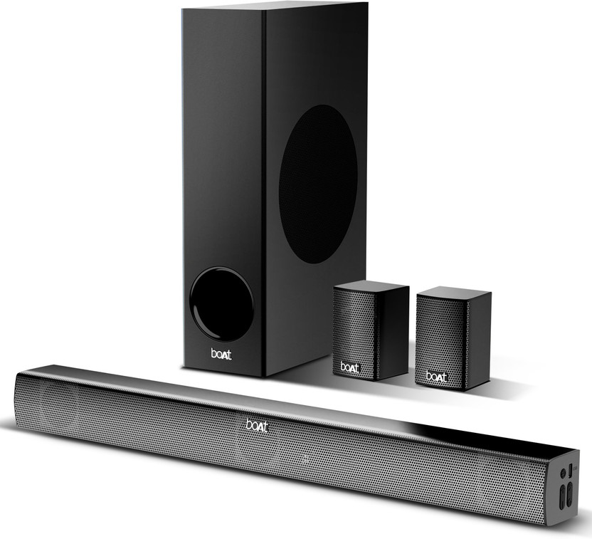 boAt Aavante Bar 2400 Pro/2450 Pro w/ EQ Modes, Bass&Treble Controls 220 W Bluetooth Soundbar(Premium Black, 5.1 Channel)