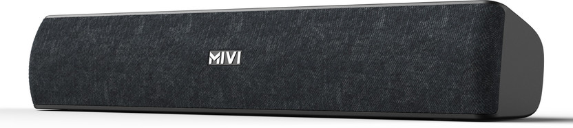 Mivi Fort S16 with Dual Full Range Drivers, 6Hrs Playback, Voice Assistant 16 W Bluetooth Soundbar(Black, 2.0 Channel)