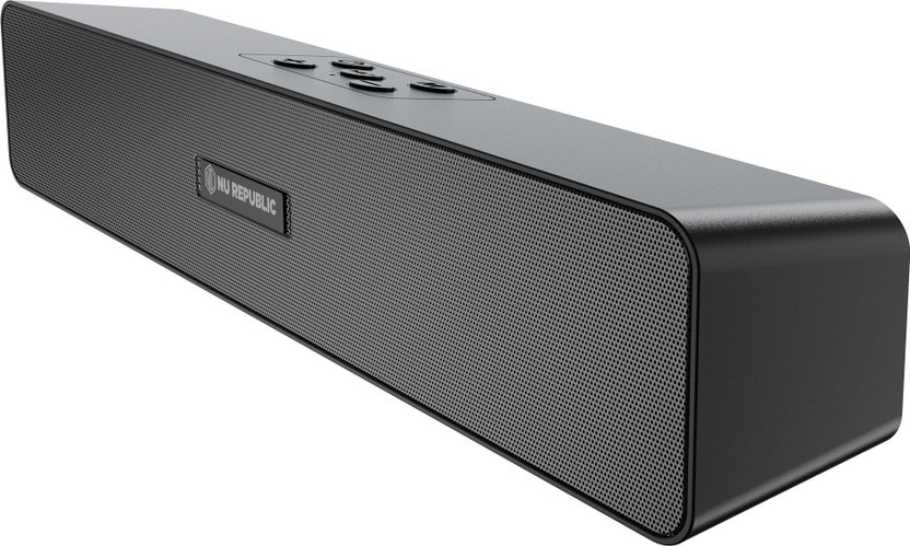 Nu Republic 20 Upto 12 hrs Playtime with 52 mm Dynamic Drivers & X-BassTech 20 W Bluetooth Speaker(Black, 2.0 Channel)