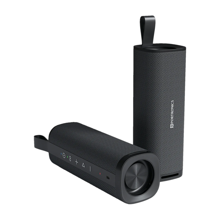 Portronics Fynix 30W Bluetooth Speaker, Dual Passive Radiator, 360° Surround Sound, 6Hours 30 W Bluetooth Speaker Black, Stereo Channel
