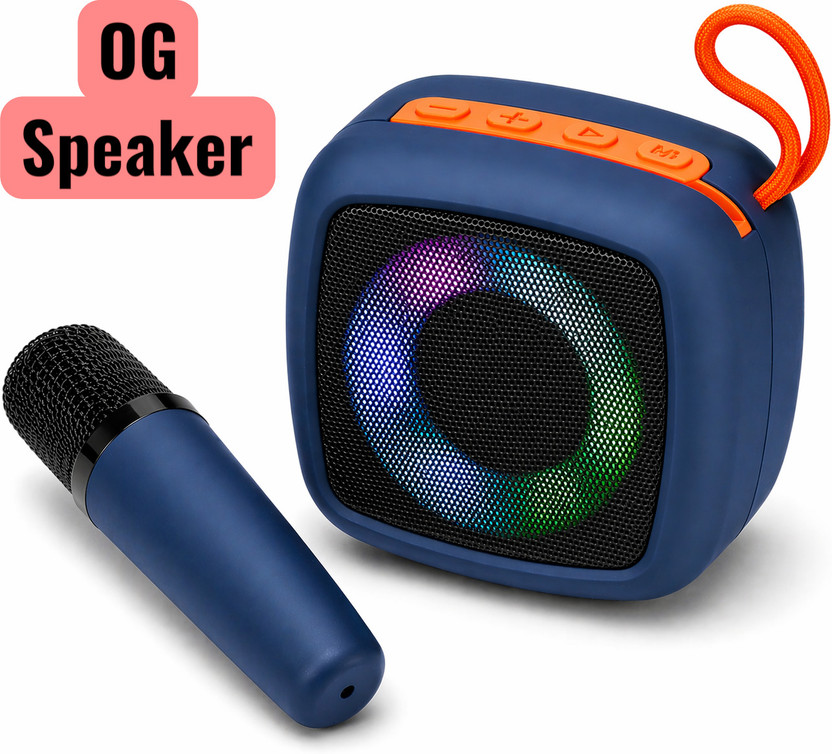Nilesawar X345 Wireless Karaoke Machine Speaker with Mic Bluetooth Portable Speaker 9 W Bluetooth Speaker(Multicolor, Stereo Channel)