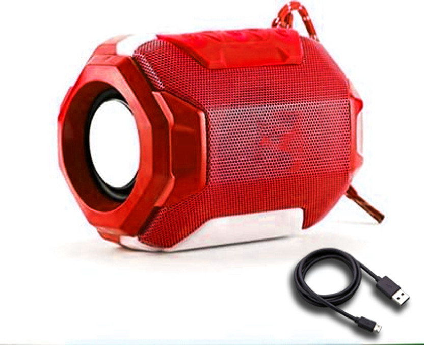 Deeshora LED Subwoofer HIFI Sound Quality Desktop Creative Wireless Bluetooth Speaker 5 W Bluetooth Speaker(Red, Stereo Channel)