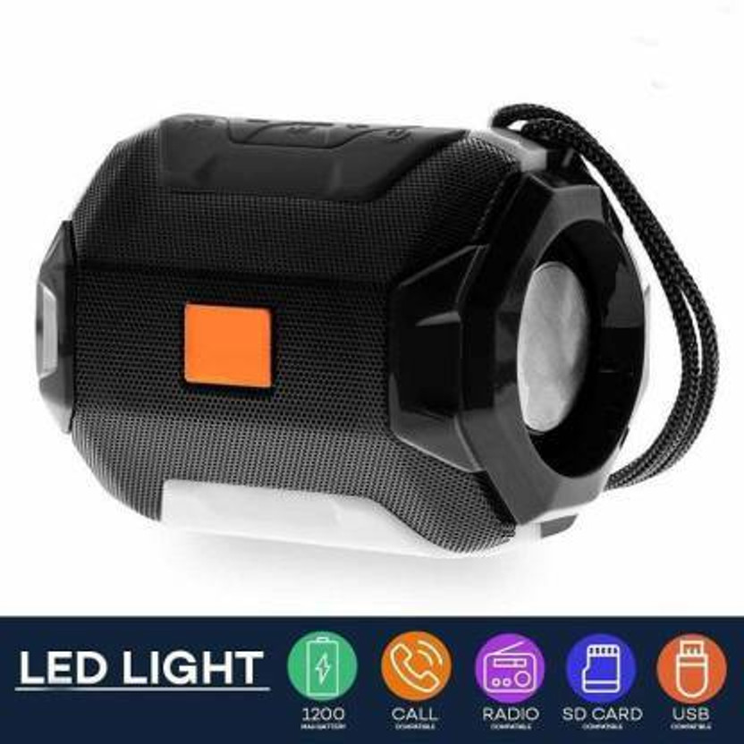Borneo New A005 colour light portable wireless bluetooth speaker outdoor card subwoofer creative gift small sound BKA2 10 W Bluetooth Speaker(Black, Stereo Channel)