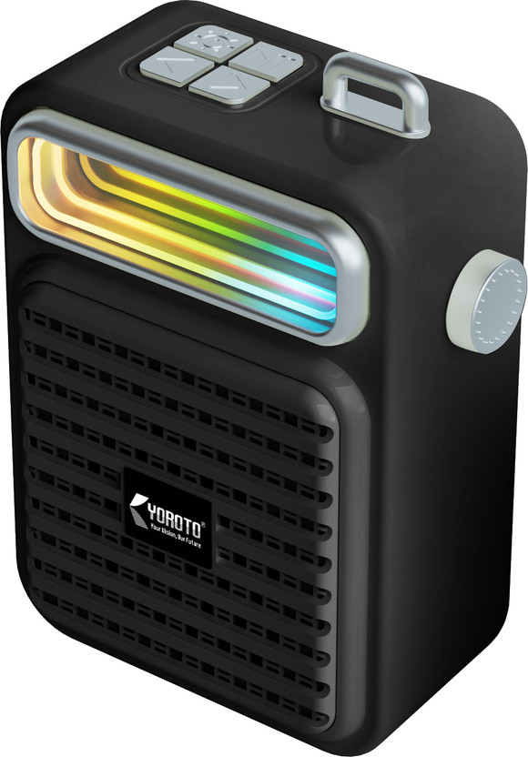 YOROTO Bluetooth Speaker Powerful Bass with TWS and FM with TWS,FM Radio 12 W Bluetooth Speaker(Black, Stereo Channel)