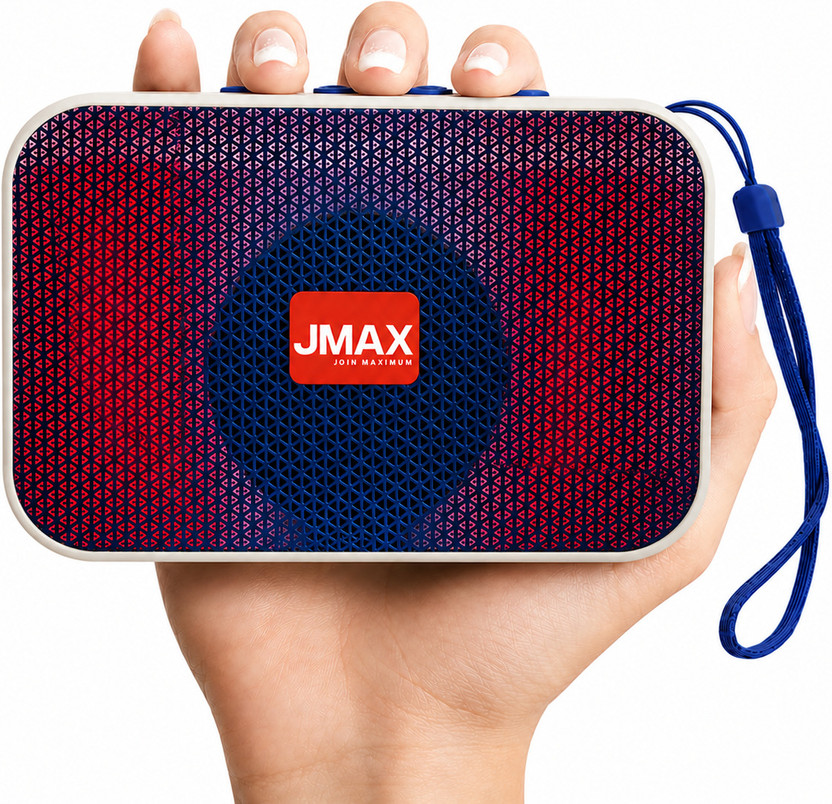 Jmax Portable Speaker With Thunder Sound and High Bass | Supports USB,Memory Card 7 W Bluetooth Speaker(Blue, Stereo Channel)