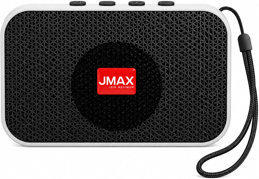 Jmax Portable BT Speaker| 7W, 1200mAh Battery USB/TF, – Outdoor Travel Music System 7 W Bluetooth Speaker(Black, Stereo Channel)