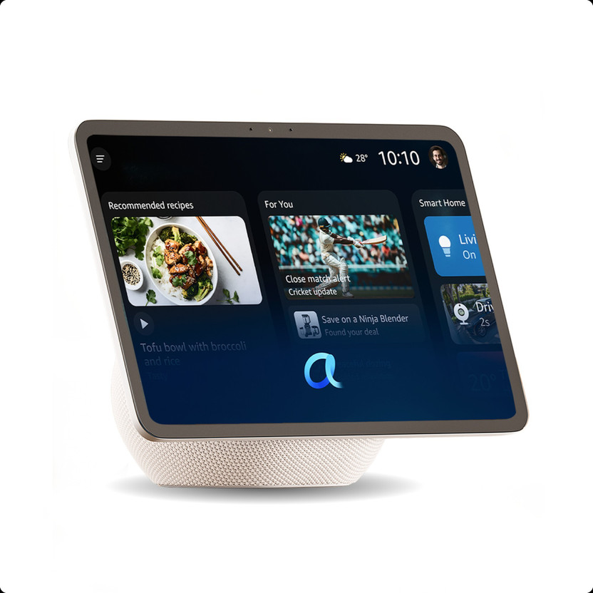 Echo Echo Show 11, Full HD 11" display with spatial audio, Alexa+ Early Access with Alexa Assistant Smart Speaker(Glacier White) - Flipkart Deal