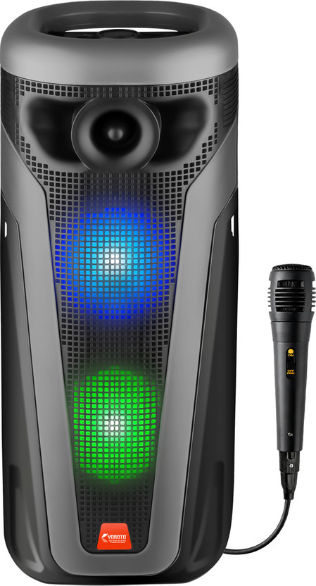 YOROTO J30 with Deep Bass, RGB LED Lights, Karaoke Mic Support & Up to 4 Hours Playtime 60 W Bluetooth Party Speaker(Graphite Black, Mono Channel)