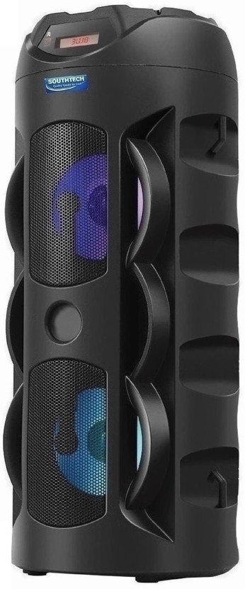SOUTHTECH DHOOM Bluetooth Party Tower Speaker|Dual Driver|RGB Lights| 40 W Bluetooth Party Speaker(Black, TWS, USB,SD,AUX,Type C,Rechargeable 4800 mAh Battery Outdoor-Indoor Use, 2.0 Channel)