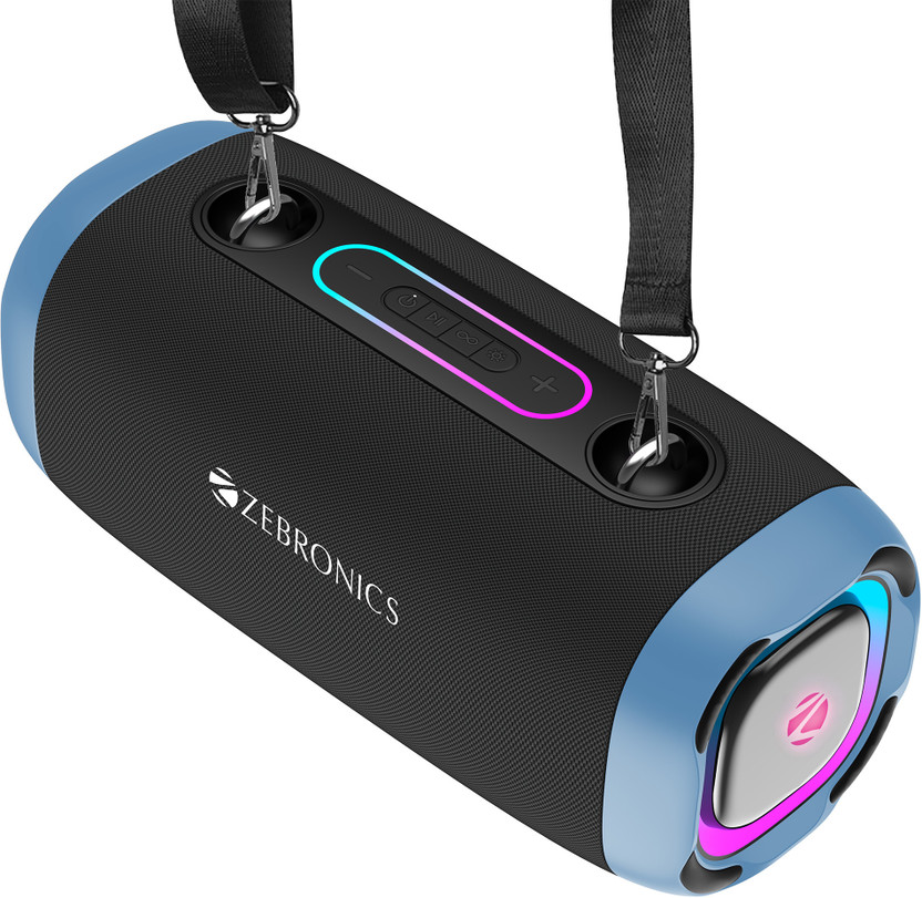 ZEBRONICS Sound Feast 85 (SSPK 1) Upto 7 Hours Playback, BTv5.3 | TWS | USB, RGB LED 30 W Bluetooth Party Speaker(Blue, Stereo Channel)