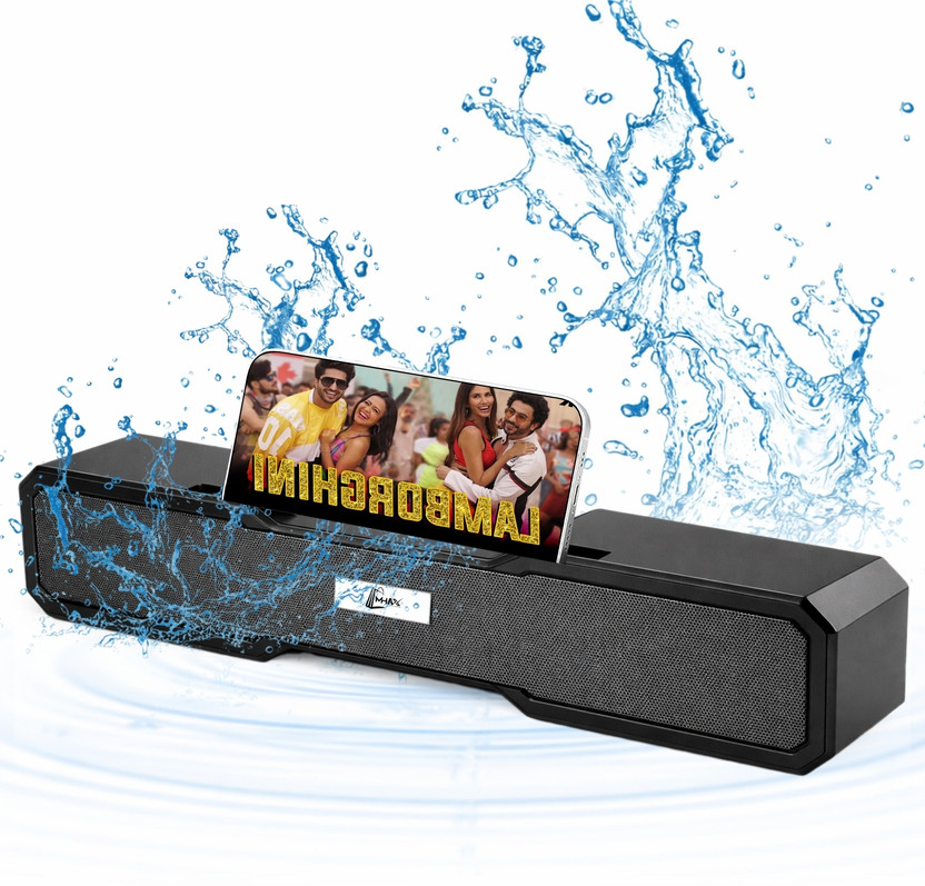 MHAX MHAX Smart Wireless Desktop Soundbar Speakers Rechargeable 10W with Bluetooth 2400mAh 10 W Bluetooth Party Speaker(Black, 5.0 Channel) - Flipkart Deal