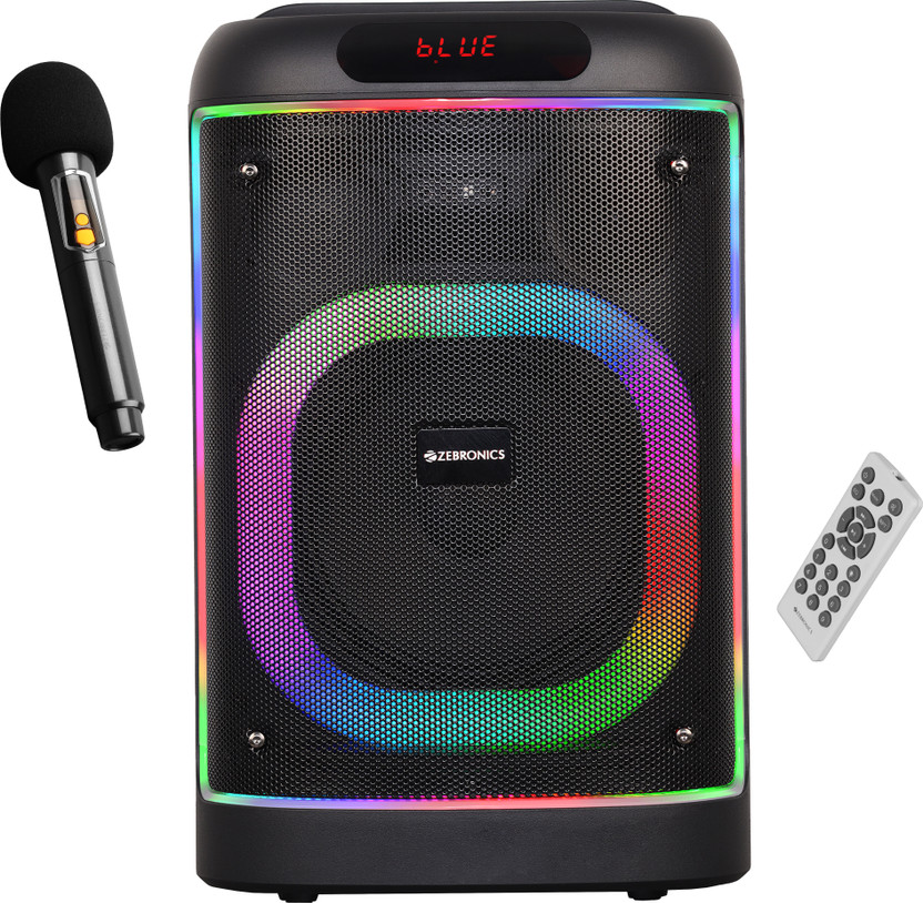ZEBRONICS Bash (KSPK 1), Upto 6 Hours Playback, BTv5.0 | USB | mSD | AUX | TWS 60 W Bluetooth Speaker(Black, Stereo Channel)