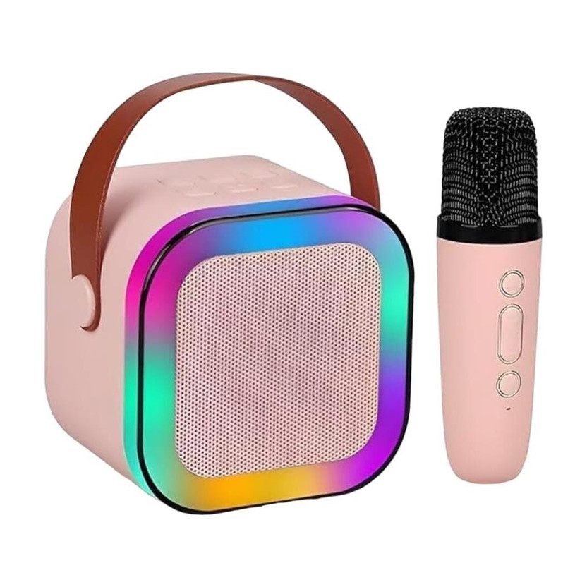 Nizix Portable Karaoke Machine with Wireless Mics – Bluetooth Speaker & LED Lights Microphone(Multicolor)