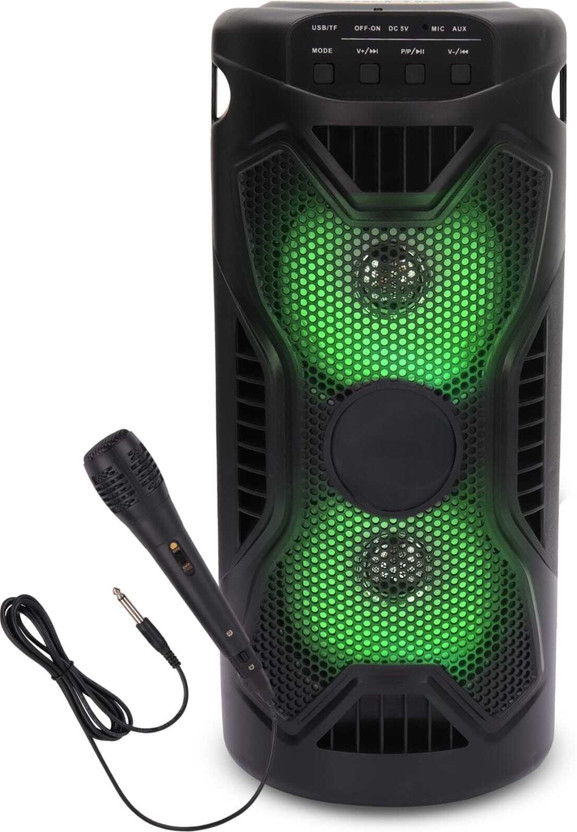 noxxo noxxo Rockstar 10 hours play time FM USB AUX BT KARAOKE MIC RGB LIGHT 40 W Bluetooth Party Speaker(Black, 2.0 Channel) - Flipkart Deal