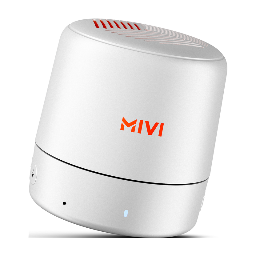 Mivi Play 12HRS Playback, Bass Boosted,TWS Feature, IPX4 5 W Portable Bluetooth Speaker(White, Mono Channel)