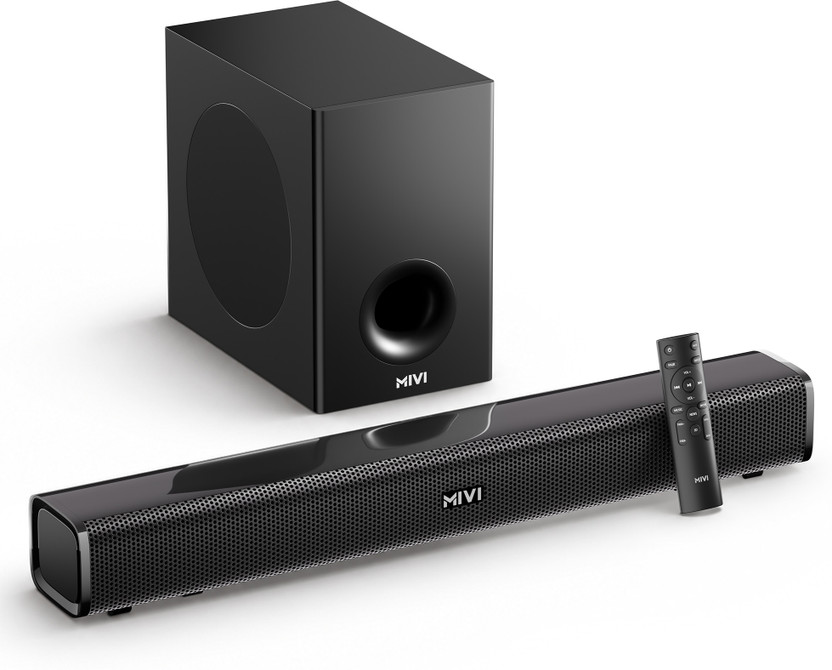 Mivi Fort H160 Soundbar, 160 Watts, 2.1 Channel, Multi-Input and EQ Modes, BT v5.1 160 W Bluetooth Soundbar(Black, 5.1 Channel)