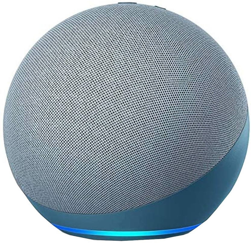 Alexa Echo (4th Gen)| Premium sound powered by Dolby and Alexa with Alexa Assistant Smart Speaker(Grey, Blue)