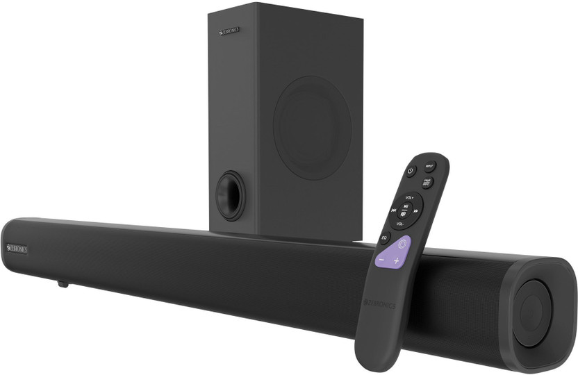 ZEBRONICS Juke Bar 5500 (SBSPK C21), BT v5.1 | TV (ARC) | USB | AUX 200 W Bluetooth Soundbar(Black, 2.1 Channel)
