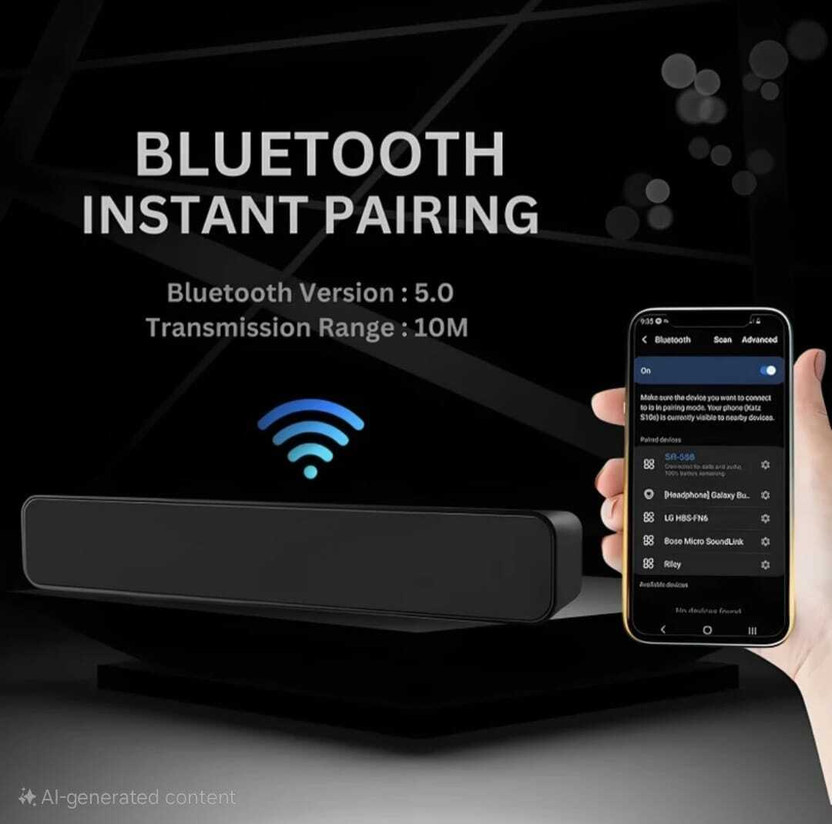 GOOD FUN Portable New Boombox with Double Boom Bass Desktop Waterproof Wireless 20 W Bluetooth Speaker(Black, Stereo Channel)