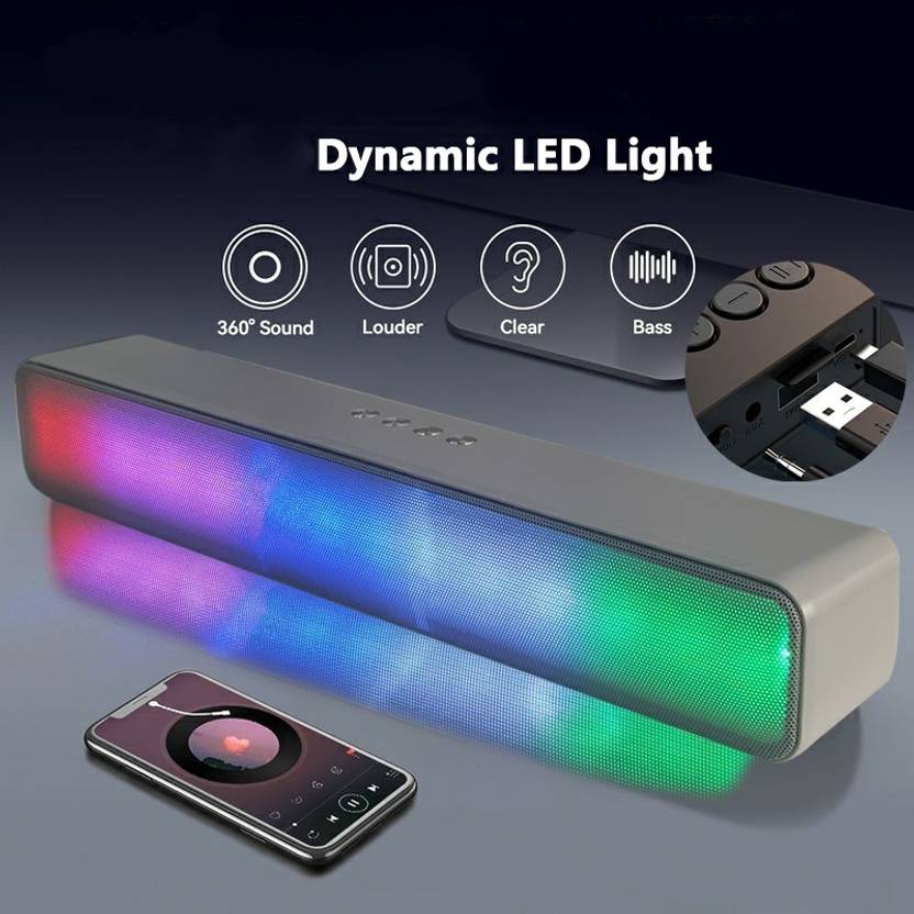 Rokavo 15inch Speakers RGB Gaming Speakers for PC Laptop Tablet