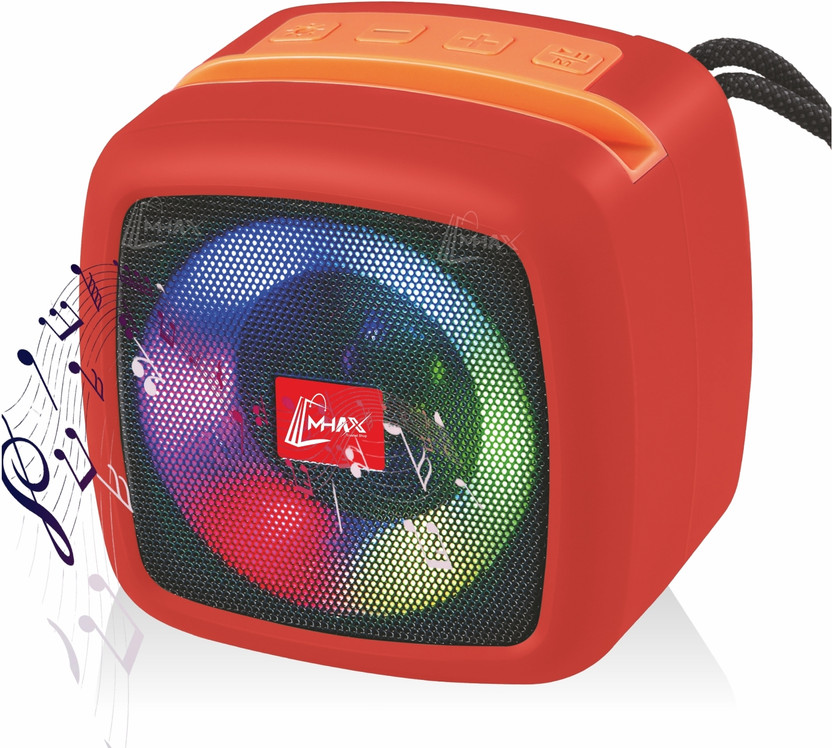 MHAX MHAX Rechargeable Wireless Speaker With RGB LED Light, 4H Playtime, 1200mAh, TF/USB 5 W Bluetooth Soundbar(Red, 5.0 Channel) - Flipkart Deal