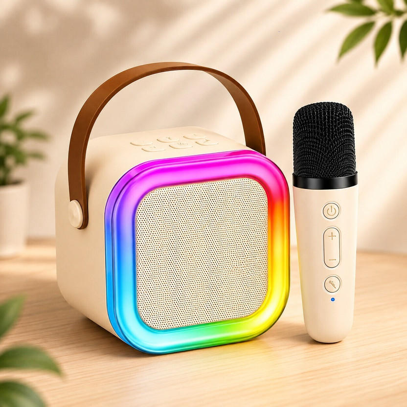 ShreeVistaar Rechargeable Karaoke Music System With Mic 5 W Bluetooth Soundbar(Multicolor, 5.1 Channel)