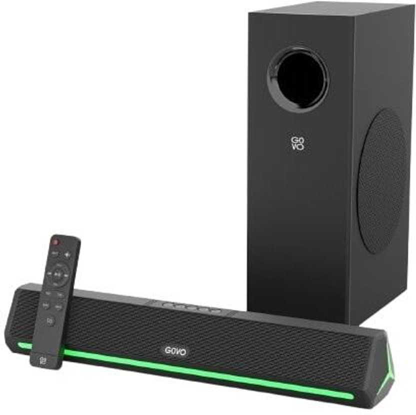 GOVO Gosurround 600 90 W Bluetooth Soundbar(Platinum Black, 2.1 Channel)