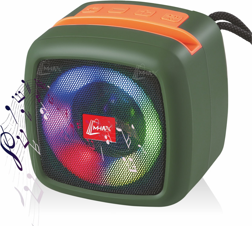 MHAX MHAX Speaker with RGB True Wireless Pairing, Long Battery Life, Party 5 W Bluetooth Soundbar(Green, 5.0 Channel) - Flipkart Deal
