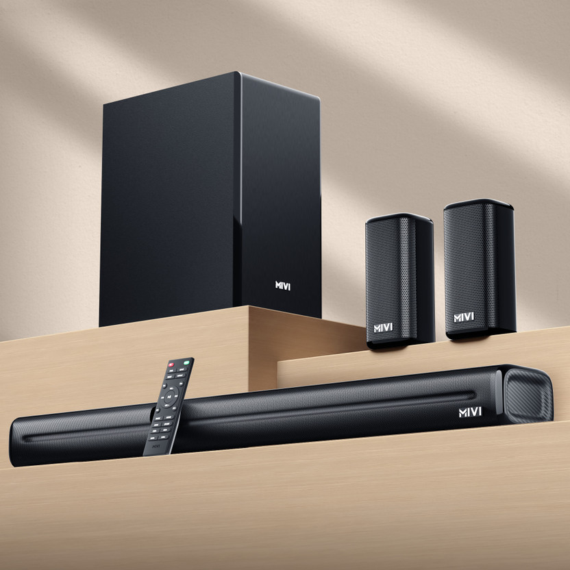 Mivi Fort H550 Soundbar, 550 Watts, 5.1 Channel, Multi-Input and EQ Modes, BT v5.1 550 W Bluetooth Soundbar(Black, 5.1 Channel)