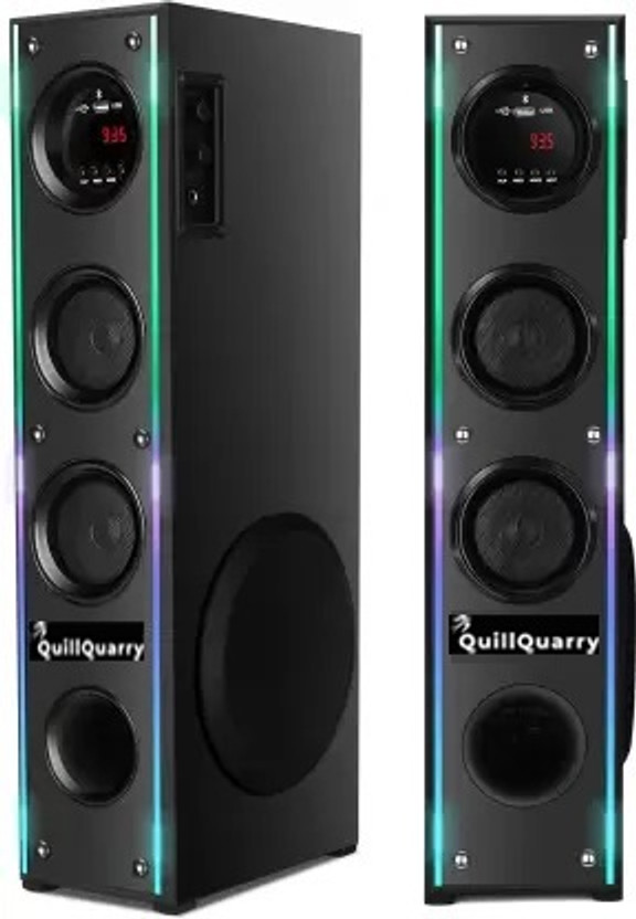 QuillQuarry D-88 Tower Speaker with Bluetooth , AUX & FM 120 W Bluetooth Tower Speaker(Black, 4.2 Channel)